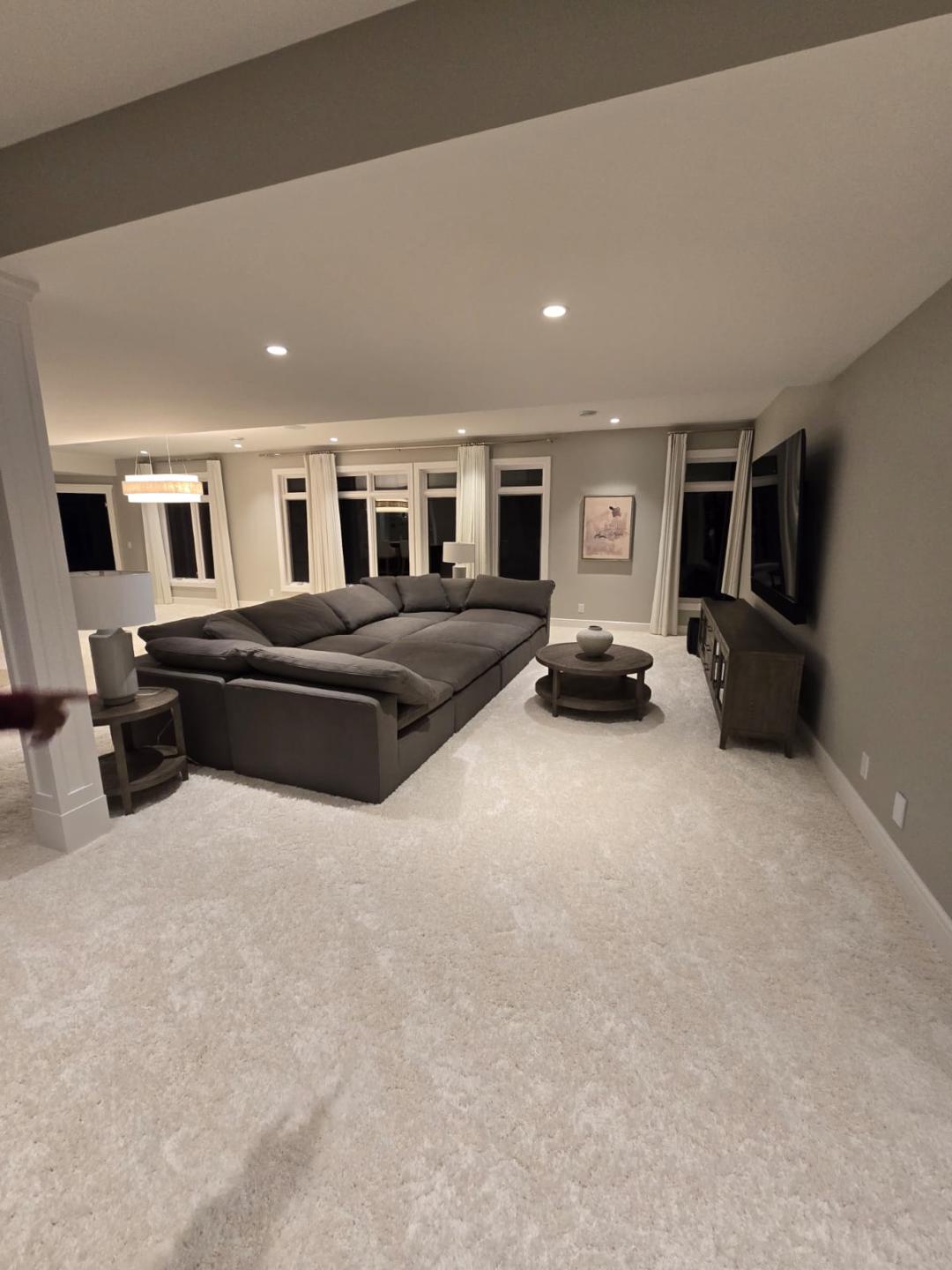 Clean luxury living room after DMA Facility Care interior cleaning
